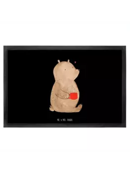 Коврик Mr & Mrs Panda Br Kaffee ohne Spruch, черный