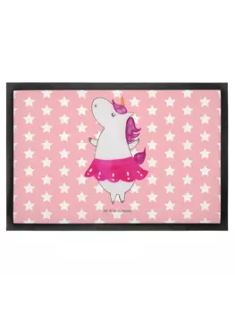 Коврик Mr & Mrs Panda Einhorn Ballerina ohne Spruch, цвет rot pastell