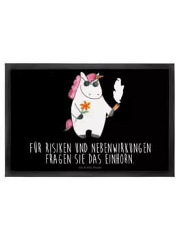 Коврик Mr & Mrs Panda Einhorn Woodstock, черный