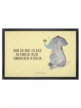 Коврик Mr & Mrs Panda Elefant Biene, пастельно-желтый