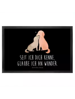 Коврик Mr & Mrs Panda Hunde Liebe, черный