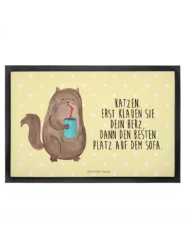 Коврик Mr & Mrs Panda Katze Dose, пастельно-желтый