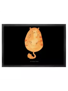 Коврик Mr & Mrs Panda Katze Mittelfinger ohne Spruch, черный