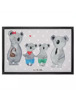 Коврик Mr & Mrs Panda Koala Familie zwei ohne Spruch, пастельно-серый