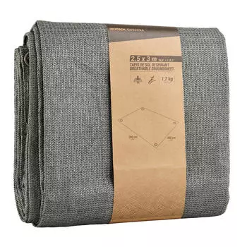 Коврик напольный Quechua для палатки и кемпинга 3x2.5 м дышащий, серый