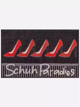 Коврик прямоугольный 115х175 см, черный/красный