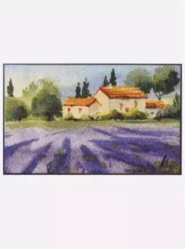 Коврик прямоугольный 60х180 см, зелено-фиолетовый