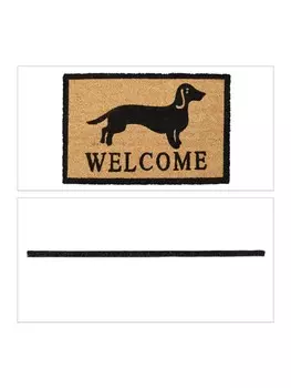 Коврик relaxdays Dackel, цвет natur/schwarz