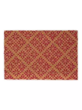 Коврик relaxdays Floral, цвет rot/natur