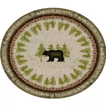 Коврик с принтом Cosy Cabin Sleep EZ, зеленый