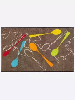 Коврик Salonloewe, прямоугольный 40х60 см, серо-коричневый