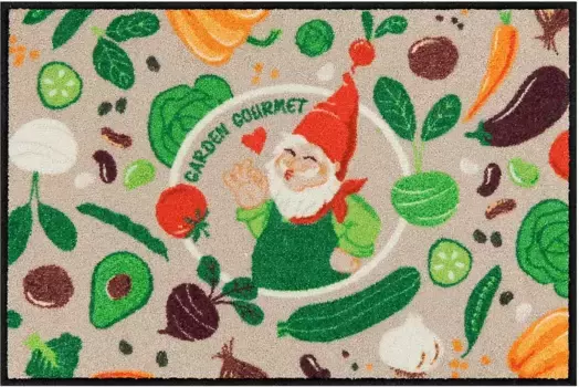 Коврик Salonloewe, прямоугольный 50х75 см, бежево-зеленый