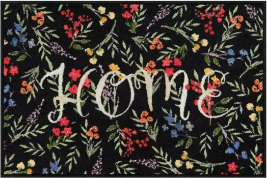 Коврик Salonloewe, прямоугольный 50х75 см, черный/красочный