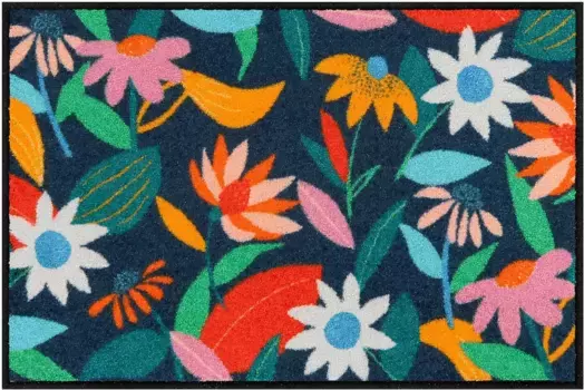 Коврик Salonloewe, прямоугольный 50х75 см, цвет dunkelblau-bunt