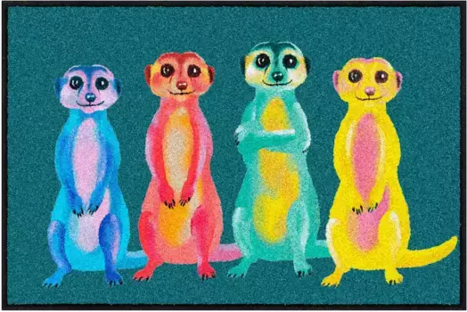 Коврик Salonloewe, прямоугольный 50х75 см, цвет petrol-bunt