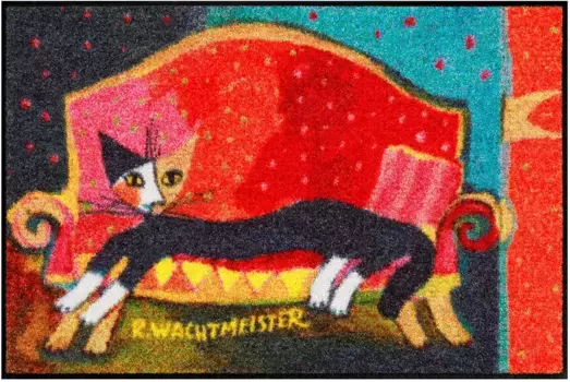 Коврик Salonloewe, прямоугольный 50х75 см, цвет rot-bunt