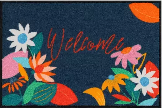 Коврик Salonloewe, прямоугольный 50х75 см, цвет dunkelblau-bunt