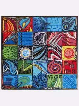 Коврик Salonloewe, прямоугольный 75х190 см, цвет bunt