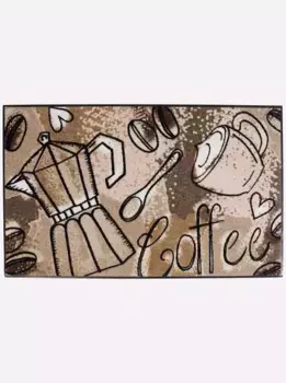 Коврик Salonloewe, прямоугольный 75х190 см, цвет natur-braun