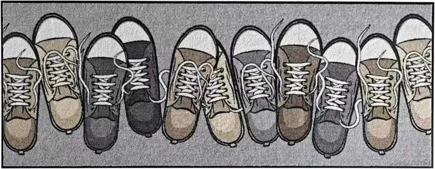 Коврик Salonloewe, прямоугольный 75х50 см, цвет grau-natur