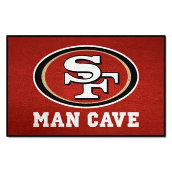 Коврик San Francisco 49ers Man Cave 19 x 30 дюймов, разноцветный