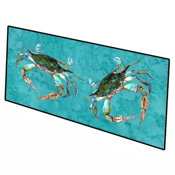 Коврик «Синий краб» Caroline's Treasures 28x58 дюймов, синий