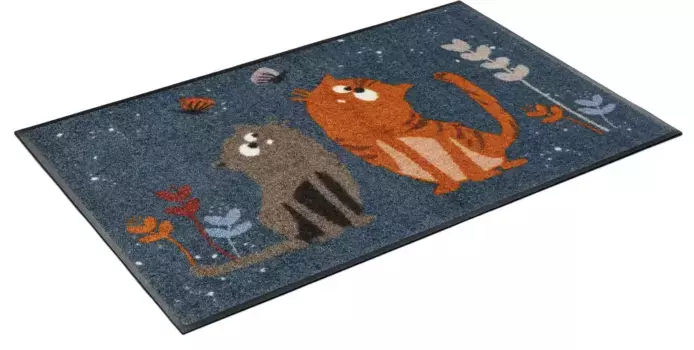 Коврик стирка+сушка от Kleen-Tex "Fritz & Friedegunde" Wash+dry by Kleen-Tex 50х75 см, синий