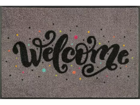 Коврик wash+dry, 50x75 см, серый/черный