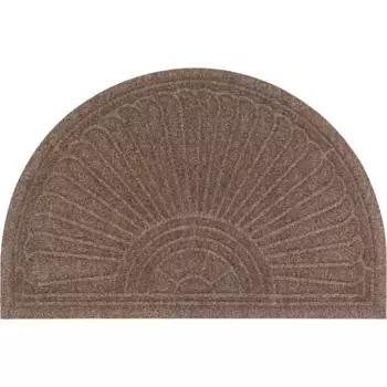 Коврик Wash+dry by Kleen-Tex «DUNE Halfmoon taupe», прямоугольный, высота 8 мм, грязеулавливающий коврик, нескользящий, подходит для использования внутри и снаружи помещений, можно стирать, коричневый