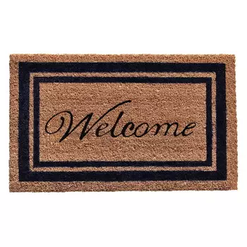 Коврик входной Home & More Border Welcome Coir, темно-синий