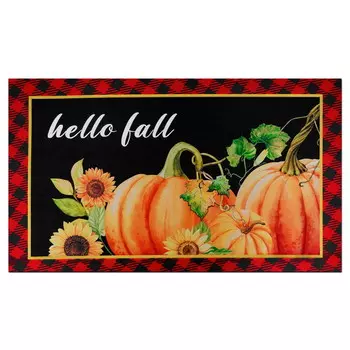 Коврик входной Waipfaru Hello Fall, черный