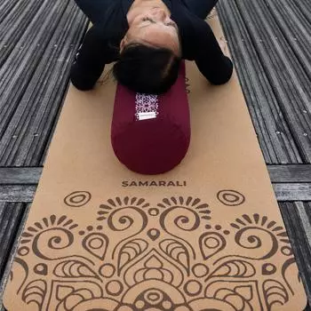 Коврики для йоги Samarali Sun Eclipse из пробки, бежевый