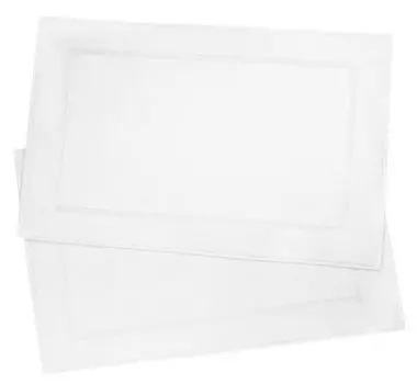 Коврики для ванной, 2 шт., белые, 50х80 см, 100% хлопок Zollner, белый