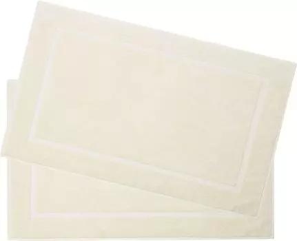 Коврики для ванной, 2 шт., бежевые, 50х80 см, 100% хлопок Zollner, бежевый