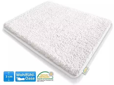 Коврики для ванной Sky очень пушистые, разные цвета и размеры Snow White 70 x 120 см Floordirekt, белый
