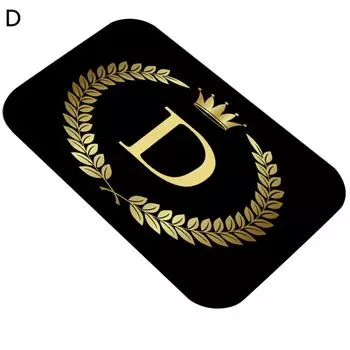 Коврики с мягкой ручкой, легко чистящиеся фланелевые декоративные коврики золотого и черного цвета с буквами, товары для дома-D Stuttg, мультиколор