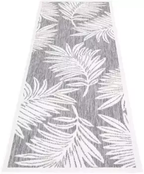 Ковровая дорожка City "Outdoor", прямоугольная, устойчивая к УФ-излучению, плоского переплетения, также доступна в квадратной форме Carpet City 80х250 см, серый