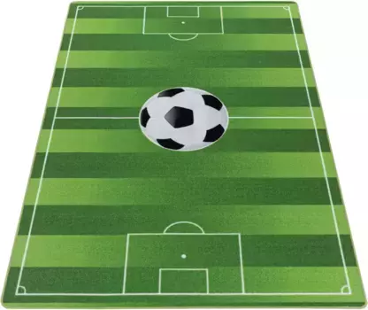 Ковры Айылдыз детский ковер "PLAY 2911", прямоугольный, прочный с коротким ворсом, футбольный, газонный, детская комната Ayyildiz Teppiche 120х170 см, зеленый