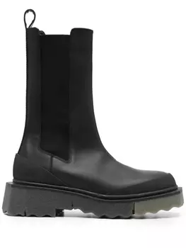 Кожа Calf Sponge chelsea Сапоги Off-White, черный