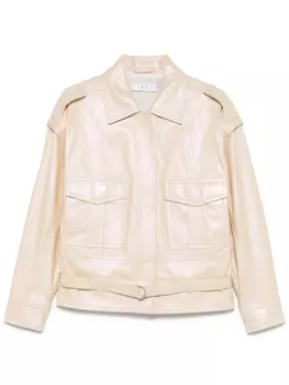 Кожаная байкерская куртка IRO, нейтральный