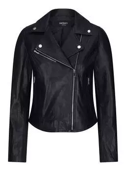 Кожаная байкерская куртка TruClothing, черный