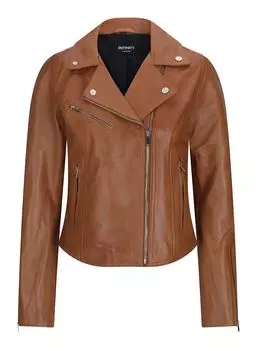 Кожаная байкерская куртка TruClothing, цвет tan