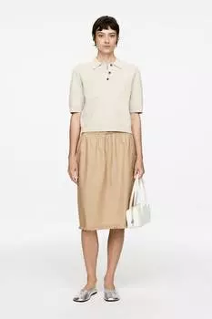 Кожаная балетка Arket, серебряный