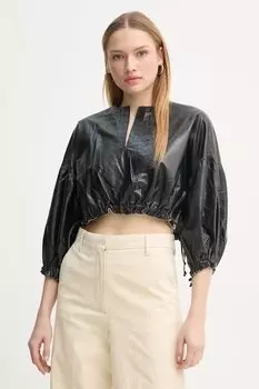 Кожаная блузка Dorothy Day Birger Et Mikkelsen, черный