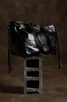 Кожаная Большая Сумка City Черная Manuka