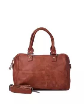 Кожаная большая сумка из мытой кожи The Bagging Co, светло-коричневый