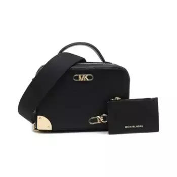 Кожаная большая сумка + клатч Michael Kors, черный