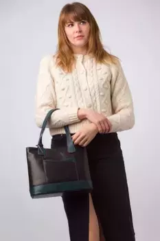 Кожаная большая сумка 'Little Patience' Conkca London, синий