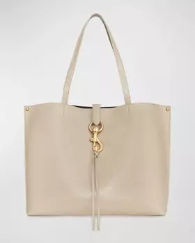 Кожаная большая сумка Megan Rebecca Minkoff, цвет Stone