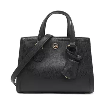 Кожаная большая сумка Michael Kors, черный